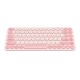 Baseus K01A belaidė trijų režimų klaviatūra Baby Pink