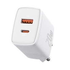 Baseus Compact Quick Charger, USB, USB-C, 20W White