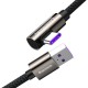 Baseus Legend Series USB – USB-C kampinis kabelis 66W 1m – Juodas
