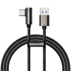 Baseus Legend Series USB – USB-C kampinis kabelis 66W 1m – Juodas