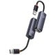 Baseus Lite Series USB to RJ45 Network Adapter 100Mbps - Gray