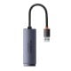 Baseus Lite series USB-RJ45 network adapter 1000 Mbps - gray