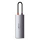 Baseus Metal Gleam Series 5in1 Hub, USB-C to 3x USB 3.0 + HDMI + USB-C PD