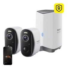 Baseus N1 2K lauko kamerų rinkinys iš 2 (baltas)