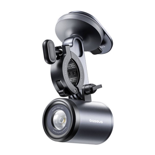 Baseus PrimeTrip 2-in-1 bike mount, phone holder + flashlight (black) Baseus PrimeTrip 2-in-1 bike mount, phone holder + flashlight (black)