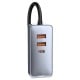 Baseus Share Together car charger with extension cable 2xUSB - 2xUSB-C 120W - Gray
