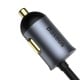 Baseus Share Together car charger with extension cable 2xUSB - 2xUSB-C 120W - Gray