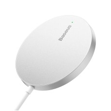 Baseus Simple Mini3 magnetinis belaidis įkroviklis 15 W (sidabrinis)