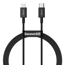 Baseus Superior serijos USB-C - Lightning kabelis 20W PD 1m - Juodas