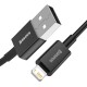 Baseus Superior serijos USB - Lightning kabelis 2.4A 1m - Juodas