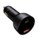 Baseus Superme USB automobilinis įkroviklis USB-C 100W + USB-C kabelis - Juodas