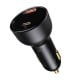 Baseus Superme USB automobilinis įkroviklis USB-C 100W + USB-C kabelis - Juodas