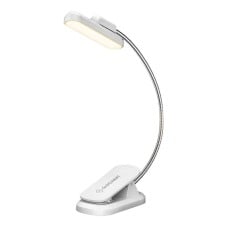 Belaidė lempa Glocusent pasukama knygos lemputė, USB-C 1000 mAh (balta)