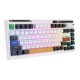 Belaidė mechaninė klaviatūra Royal Kludge KZZI K75 pro RGB, momentinis jungiklis (juoda ir balta)
