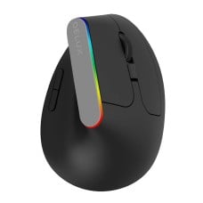 Belaidė vertikali pelė Delux M618C 2.4G 1600DPI RGB (juoda)