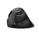 Belaidė vertikali pelė Delux M618Mini BT+2.4G RGB 4000DPI (juoda)