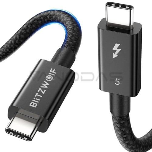 BlitzWolf BW-HDC8 240W USB-C to USB-C cable, 1.5m (black)  BlitzWolf BW-HDC8 240W USB-C to USB-C cable, 1.5m (black)