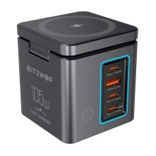 Blitzwolf BW-i113 GaN, USB-A, 3xUSB-C, 105W mains charger