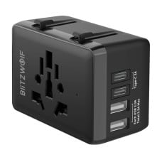 Blitzwolf BW-TA1 4-in-1 Travel Adapter 2xUSB + C + PD 20W