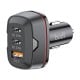 Budi automobilinis įkroviklis, USB + 2x USB-C, 60W, PD + QC (juodas)