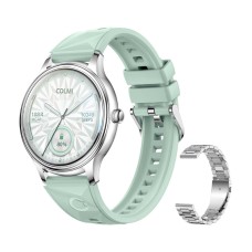 COLMI L28 Smart Watch (Silver-green + silver steel strap)