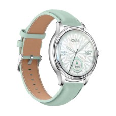 COLMI L28 išmanusis laikrodis (sidabro-žalios spalvos + žalias odinis dirželis)