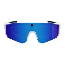 Colmi V06 AI White Sports Sunglasses (with blue lenses)