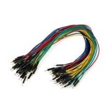 Jungiamieji laidai kaištis-kaištis 30cm spalvoti - 50 vnt