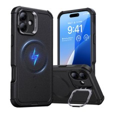 Cyber Tough (HaloLock) ESR dėklas su stovu iPhone 16 (juodas)