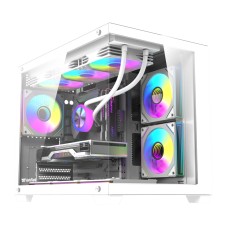 DarkFlash B275 PRO kompiuterio korpusas (baltas) + 6 ventiliatoriai
