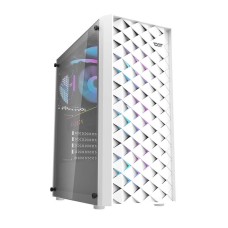 Darkflash DK351 kompiuterio dėklas + 4 ventiliatoriai (balti)