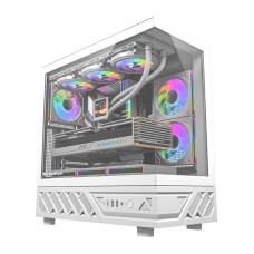 DarkFlash DS950 kompiuterio korpusas (baltas) + 6 ventiliatoriai
