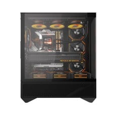 Darkflash DY460 computer case (Black) + 4 ARGB fans