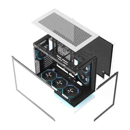 DarkFlash F1 ATX Computer Case + 6 Fans (White) DarkFlash F1 ATX Computer Case + 6 Fans (White)
