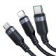 Cable Multi-Use Series 3w1 Joyroom USB-A - Lightning / USB-C / micro USB 1.2 m S-A18 (czarny)