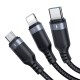Cable USB Multi-Use Joyroom S-1T3018A18 3w1 / 3.5A / 2m  (black)