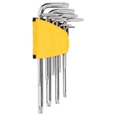 Torx šešiakampių raktų rinkinys 1.5-10mm Deli Tools EDL3091 - sidabrinis