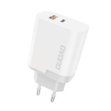 Dudao A6XSEU USB + USB-C įkroviklis QC3.0 PD 22.5W - Baltas