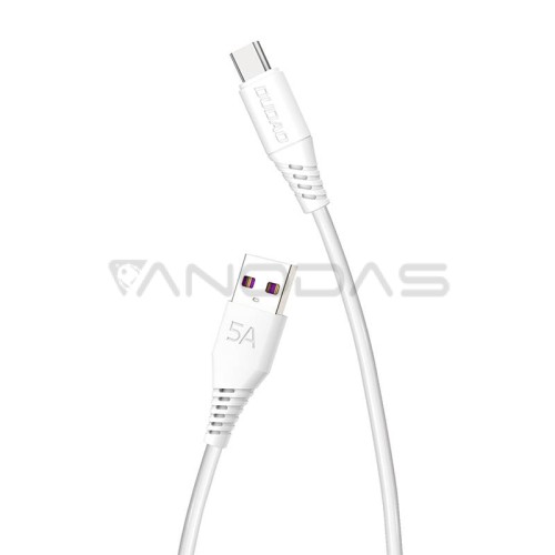Dudao L2T USB - USB-C kabelis 5A 1m - Baltas 