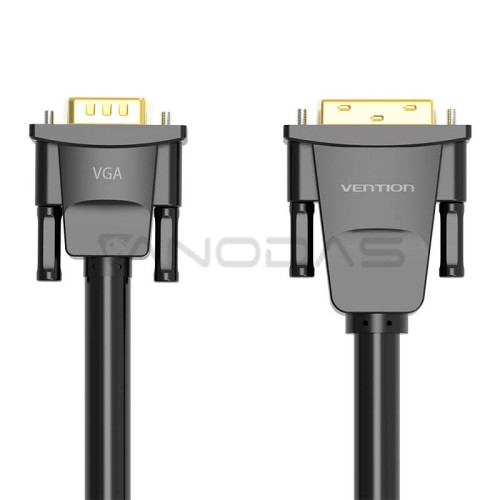 DVI(24+1) į VGA kabelis 1.5 m ventiliacija EABBG (juodas) 