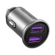 Vention car charger 2x USB 30W - gray