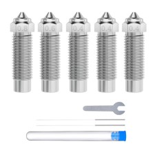 ELEGOO Neptune 4 Plus / 4 Max grūdinto plieno antgalių rinkinys (0.4 mm x 3, 0.6 mm x 1, 0.8 mm x 1)
