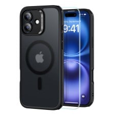 ESR hibridinis dėklas (HaloLock), skirtas iPhone 16 su ekrano apsaugos rinkiniu (juodas)