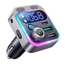 Joyroom FM moduliatorius USB + USB-C 48W - juodas