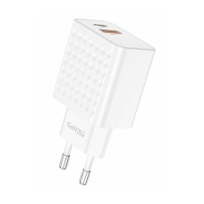 Foneng EU42 USB-C+USB-A 20 W maitinimo įkroviklis (baltas)