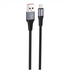 Foneng X112 USB-A ir Lightning kabelis 2.4A, 1m (juodas)