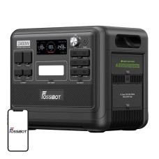 FOSSIBOT F2400 2400W įkrovimo stotelė (juoda)