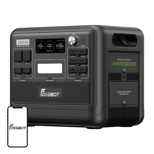 FOSSIBOT F2400 2400W įkrovimo stotelė (juoda) FOSSIBOT F2400 2400W įkrovimo stotelė (juoda)