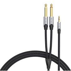 Audio cable mini jack 3.5mm to 2x jack 6.35mm male Vention BARHL 10m