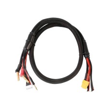 Gens Ace 2S/4S įkrovimo kabelis: 4 mm ir 5 mm kulka su XT60 jungtimi